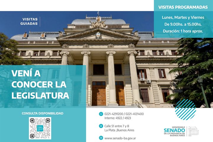 Visitas Guiadas: Vení a conocer la Legislatura bonaerense 
